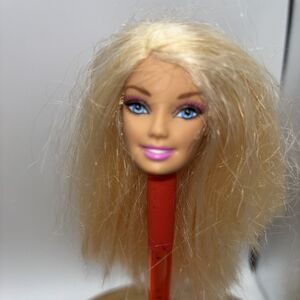 2010 Barbie Doll Blonde-Pink Lipstick Blue Eyes HEAD ONLY- T7440 Replacement
